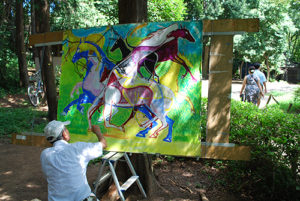 井の頭公園内の普通の人？ 芸術家？ どっち？ 高野幸雄さん