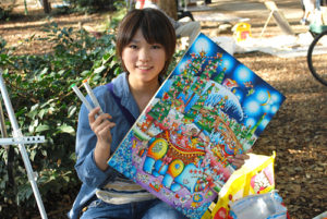 井の頭公園アートマーケッツ［さなの森］絵も可愛い！本人も可愛い！