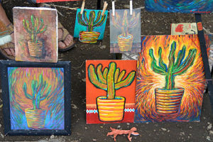 井の頭公園アートマーケッツ［西ノ宮 翼］繊細なペン、大胆な色とタッチ！