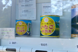 井の頭公園内［自動販売機］だれが買うの？ 蜂の子といなごの缶詰