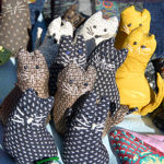 井の頭公園アートマーケッツ［ばばちゃんの和布アート］表情がなごむ