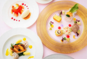 井之頭公園のお花見の後は、ホテルの「春爛漫ディナーコース」